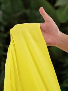 Zivah 2025Mùa xuân và mùa hè phong cách mới thường ngày kỳ nghỉ nhỏ không tay cổ đứng xếp ly quần ống rộng siêu dài thắt lưng nơ màu vàng bộ đồ liền thân cho nữ-M, thích hợp cho lễ hội âm nhạc, lễ Phục sinh, đám cưới, phong cách Boho, phong cách phương Tây, sinh nhật, lễ tốt nghiệp, sinh viên, trang phục thường ngày, phù hợp với mọi phong cách, giải trí, du lịch du ngoạn, bãi biển, tắm nắng, vải có họa tiết - Màu vàng - Xem 8