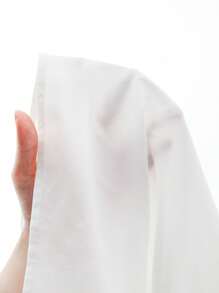 SHEIN Leap Crew Tween Girls' Elegant Floral Ruffle Collar Blouse - White - View 8