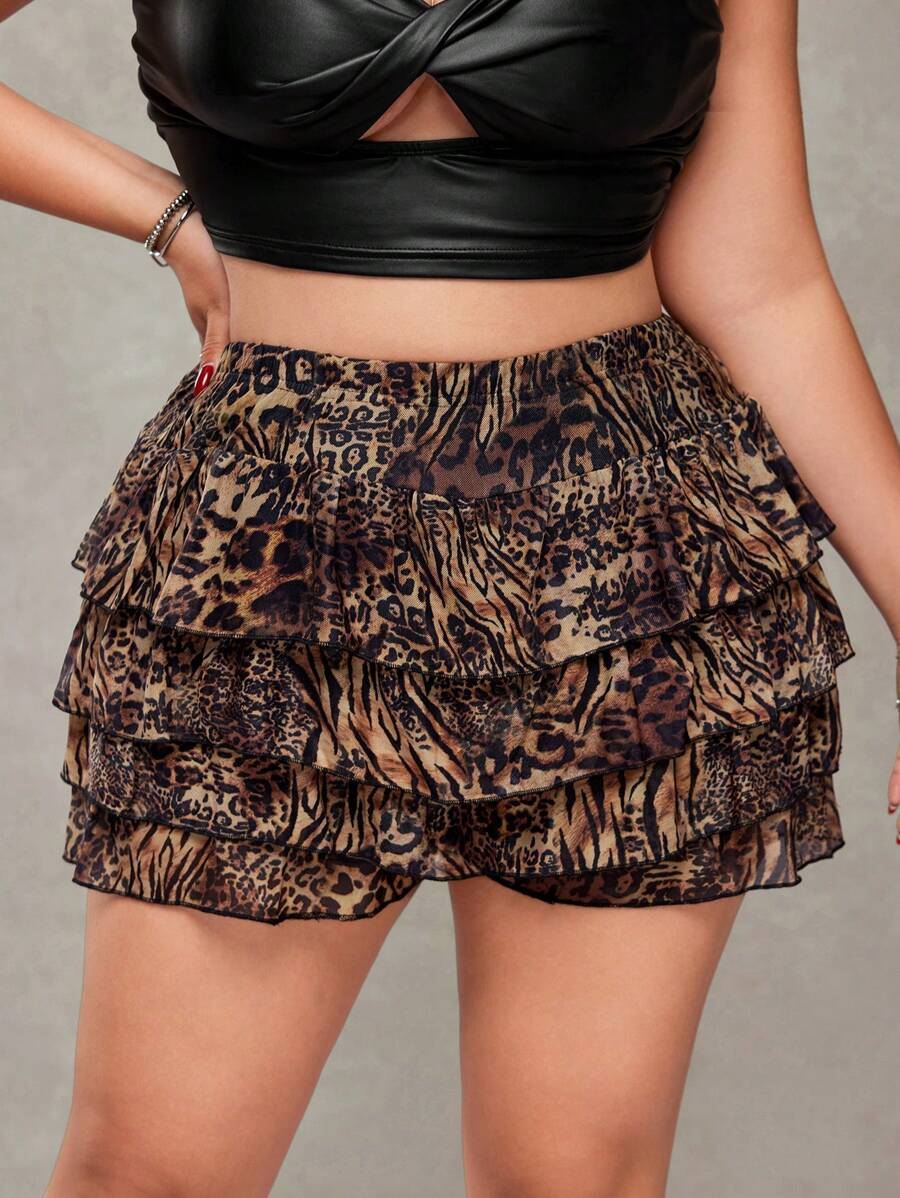 SHEIN ICON 大码街头风格低腰性感短裤