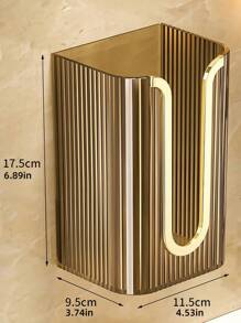 1 件高端毛巾盒壁挂式收纳盒纸巾架，用于放置面巾或纸巾，无需钻孔，适用于厨房和浴室家居浴室装饰浴室收纳夏季