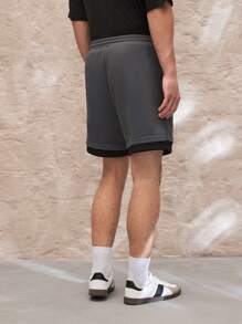 Manfinity VCAY Men's Knit Fashion Casual Daily Loose Patchwork Shorts
