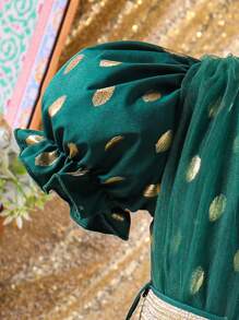 SHEIN Young Girl Casual Short Sleeve Simple Fashion Daily Dress