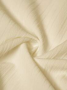 Chiquease Women Notched Collar Pocket Design Solid Color Casual Daily Shirt For Everyday Look Fall Cloth For Women - Apricot - View 4