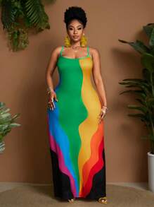 Maweii Plus Size Women Summer Dress With Spaghetti Straps, Sun Dress