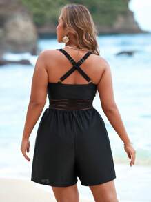 Swim Lushoire 1 pièce Maillot de bain une pièce élégant, réglable, grande taille, pour les vacances