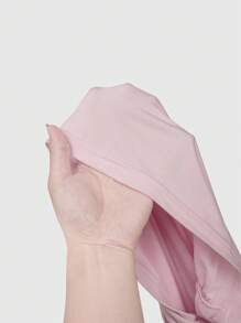 ROMWE Plus Size Women's Summer Y2K Rhinestone "I Love New York" Asymmetrical Shoulder T-Shirt - Pink - View 3