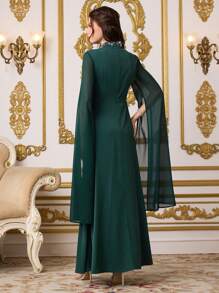 Al Najma Vestido casual de estilo árabe sencillo para mujer, adecuado para uso diario