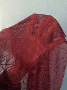 SilkySpell Rose Mesh Damen trägerloser ausgeschnittener sexy Nachthemd - Rostbraun - Übersicht 6