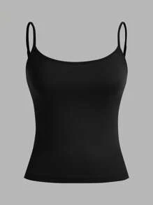 SHEIN PETITE CURVE Plus Size Damskie 3 sztuki Obcisłych Casualowych Topów (Paski Spaghetti)