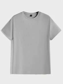 Manfinity BRENVOR 3pcs Pack Men's Casual Versatile Solid Color Short Sleeve T-Shirt - White - View 5