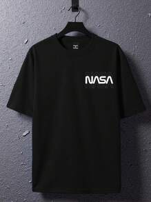 Manfinity Homme Men Loose Fit Short Sleeve T-Shirt, Casual And Fashionable For Everyday Wear