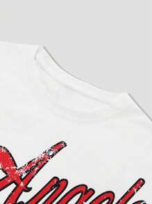 ROMWE MEN Street Life Camiseta de manga corta minimalista casual para uso diario para hombres