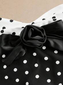 Poéselle 女士休闲简约衬衫，适合日常穿着 - 黑與白 - 查看 3