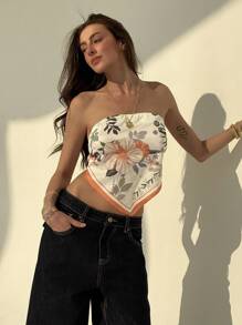 Aloruh 女士休闲抹胸，简约时尚，适合日常穿着 - 彩色 - 查看 5