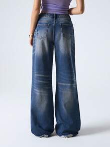 LYSMO Women's Casual Denim Jeans, Minimalist & Fashionable For Daily Wear - Blue - View 2