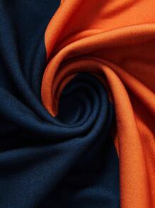 TOM & JERRY X SHEIN 2 件套年轻男孩卡通动物印花拼色休闲短袖 T 恤和短裤套装，适合春夏季节