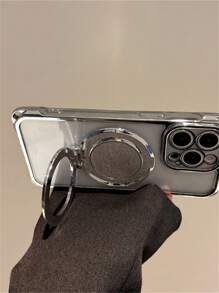 1 件奢华手机壳，内置化妆镜支架和可拆卸挂绳，适用于 iPhone 11/12/13/14/15/16 Pro Max，时尚手机配件