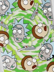 Rick and Morty X SHEIN Cartoon Print Fashionable Mobile Phone Case, Compatible With Iphone - Clear - View 7