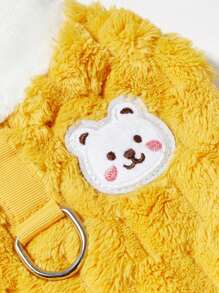 PETSIN 1 pieza Chaleco casual para mascotas de color amarillo lindo, esponjoso, cálido y grueso, adecuado para gatos y perros, otoño/invierno - Multicolor - Ver 3