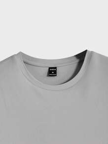 Manfinity BRENVOR 3pcs Pack Men's Casual Versatile Solid Color Short Sleeve T-Shirt - White - View 3