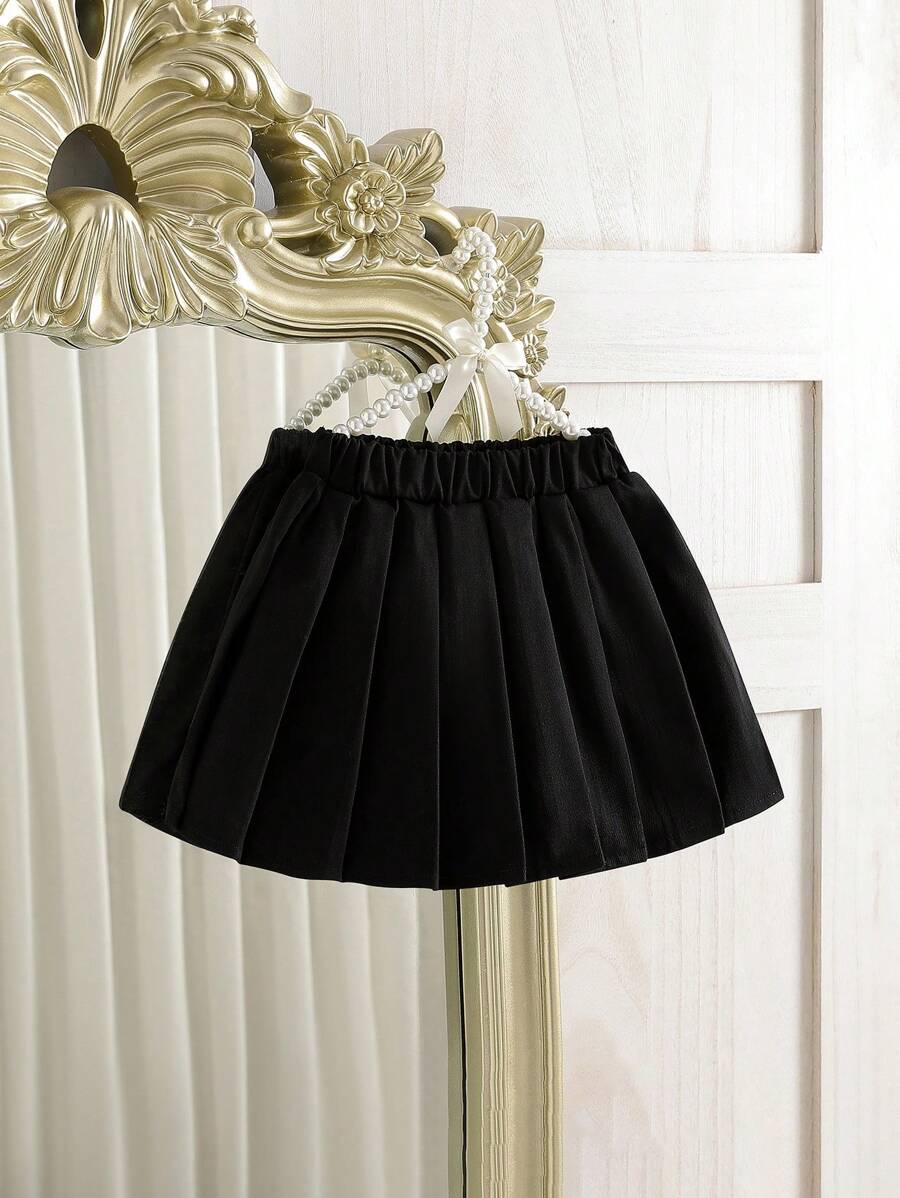 Elladie kids Pleated Midi Skirt, Casual & Comfortable, Spring/Autumn, Baby Girls