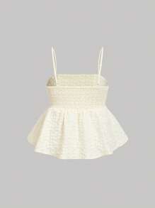 SHEIN MOD Women's Summer Casual Solid Color Textured Waist Camisole - Apricot - View 2