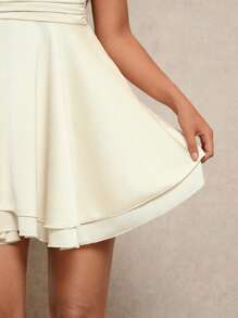 Glamine Women's Spring Summer Solid Color Vest Elegant Dress - K-POP Style Vacation Wear - White - View 6