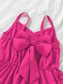 Vestido rosa fuchsia de tirantes finos y ajustado para niña, vestido de fiesta y eventos de diseño de alta gama con hombros descubiertos, bajo sirena y espalda descubierta, de moda elegante para primavera/otoño, conjunto a juego madre-hija de lujo y sofisticado