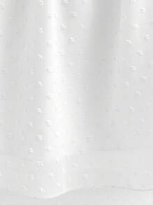 幼儿和小女孩白色吊带衬衫，带蝴蝶结刺绣、镂空花卉、露肩、A 字型、可爱公主风格、姐妹/母女时尚、春季新品 - 白色 - 查看 5