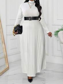 SHEIN Lady Jesienne i zimowe sukienki casualowe w dużych rozmiarach Sukienki casualowe dla kobiet Szare sukienki Sukienka maxi Sukienka na Halloween Sukienka na bal maskowy Czarny golf