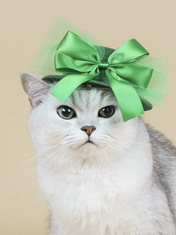 PETSIN 1pc Saint Patrick's Day Pet Bow Hat