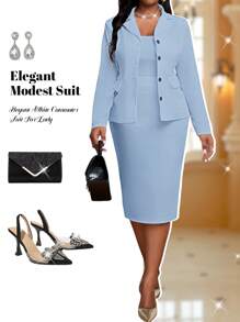 Fleurora Autumn And Winter Casual Elegant Modest Vintage Office Work Black Button New Product Long Sleeve Plus Size Faux Fur Coats