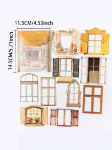 SHEIN 1 Pack Hollow Window Collage Card Sticker Pack