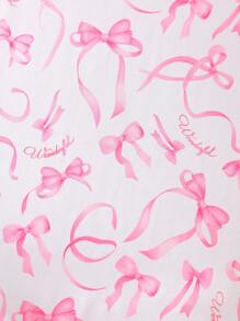 SHEIN Newborn Baby Floral Print Romper With Flutter Sleeves - Red and White - View 5