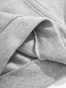 Women Oversized Casual Keith Scott Grey Hooded Sweatshirt With Letter Print, Suitable For Party And Gathering Graduation,Back To School,Graduation,Teacher,Back To School Pullover Fall