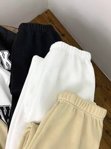SHEIN Leap Crew Bộ đồ 6 món/bộ áo hoodie họa tiết và quần nỉ cho bé trai tuổi teen, lót nhiệt, dày dặn cho mùa thu/đông - Nhiều màu - Xem 4