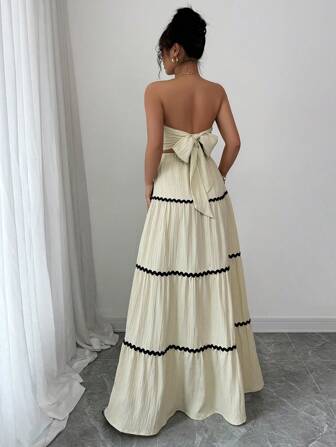 Rafferiza 2 件套女士优雅短款抹胸上衣和裙子套装