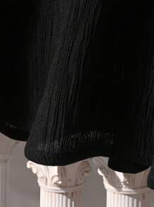 Young Girls' Casual Simple Style Short Sleeve Dress, Daily Wear