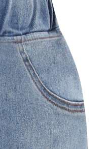 Tween Girls Y2K Style Washed Snug Fit Ripped Flare Jeans, Casual Daily Wear, Minimalist Fashionable & Versatile Design - Multicolor - View 4