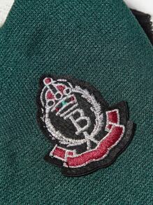 PETSIN 学院风绿色保暖针织宠物毛衣，适合猫狗，秋冬季 - 綠色 - 查看 3