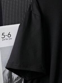 GraphicGems Young Boy Basic Short Sleeve T-Shirt, Plain Tee School Clothes Back To School Clothes Puppy Keep Puppy Graphic Tees - Black - View 4