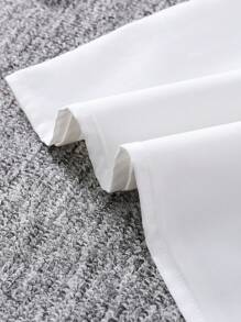 SHEIN Leap Crew Tween Girls' Elegant Floral Ruffle Collar Blouse - White - View 3