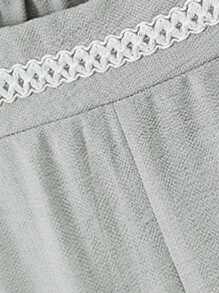 Lacomfia Plus Size Solid Color Patchwork Casual Commuter Simple Style Pants Fall Cloth For Women