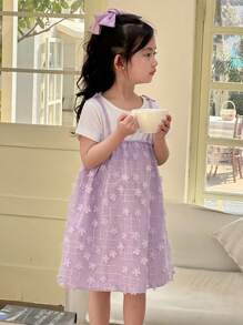 DAZY Mädchen (Kleinkind) Lässig Kleid für den Herbst