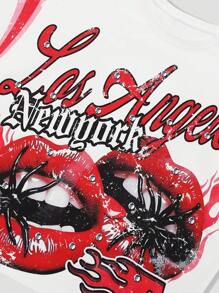 ROMWE MEN Street Life Camiseta de manga corta minimalista casual para uso diario para hombres