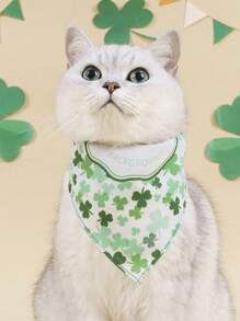 PETSIN 1pc St. Patrick's Day Random Color Pet Bandana - Multicolor - View 1