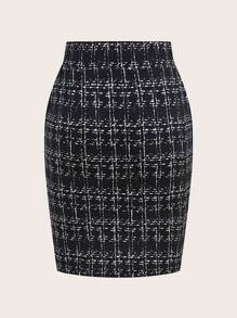 SHEIN Clasi Women's Elegant Faux Leather Pocket With Metal Buckle Skirt, Suitable For Work, Casual And Daily Wear In Summer