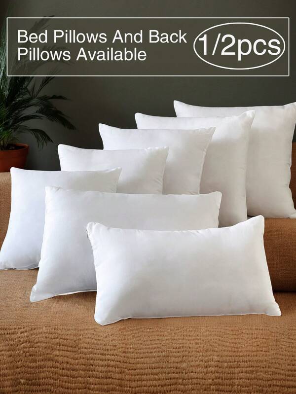 1/2/4pcs Home/Bedroom Decorative Throw Pillow Inserts, Soft & Fluffy Indoor Filling Suitable For Living Room, Bedroom, Sofa Decor