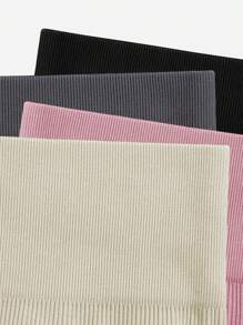 Leggings sportivi senza cuciture a vita alta con costine