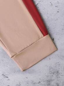 SHEIN 2pcs Older Boys Color Block Crew Neck Long Sleeve Sweatshirt And Pants Set - Multicolor - View 6